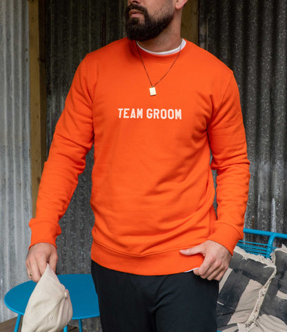 Personalised Premium Organic Orange Sweatshirt
