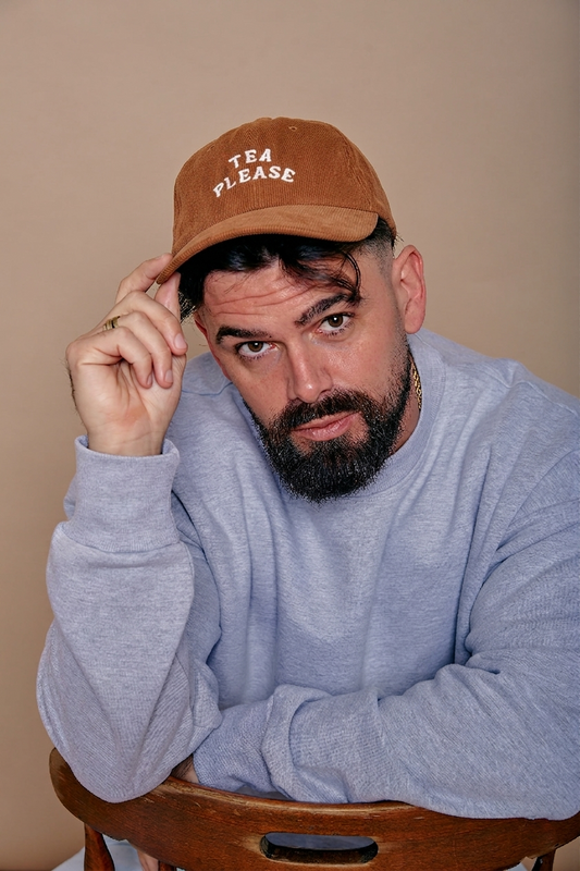 Tea Please Cord Slogan Cap
