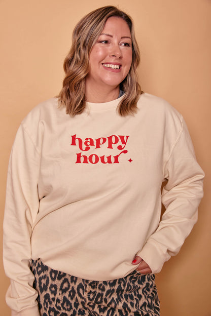Happy Hour Slogan Sweatshirt
