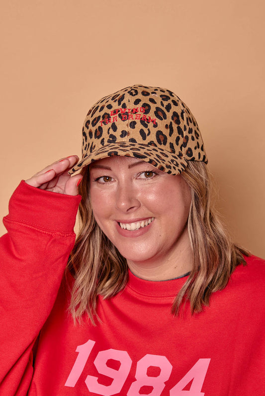 Personalised Slogan Leopard Print Cap