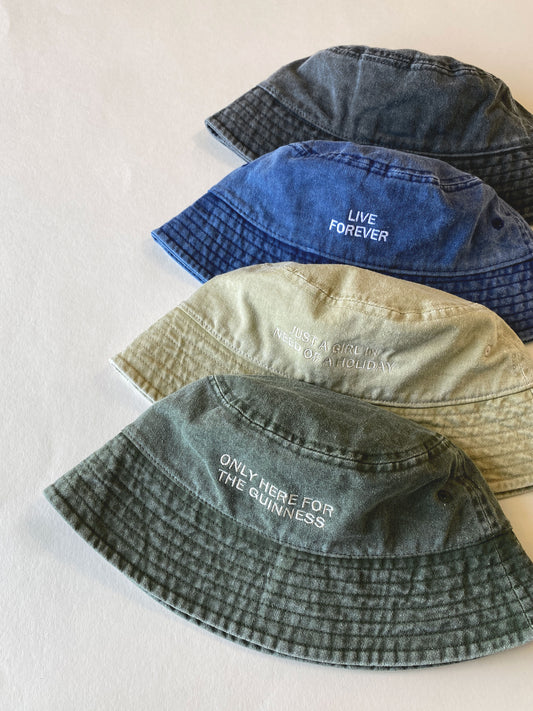 Personalised Slogan Vintage Bucket Hat