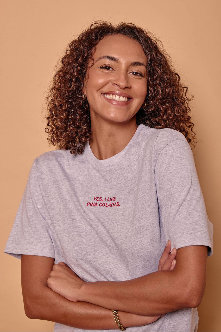 Embroidered Yes I Like Pina Coladas T-shirt