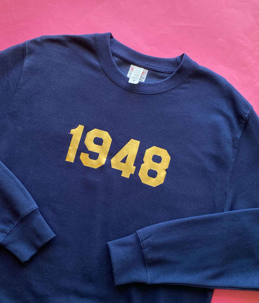 M Navy Gold 1948 Year Sweatshirt SALE
