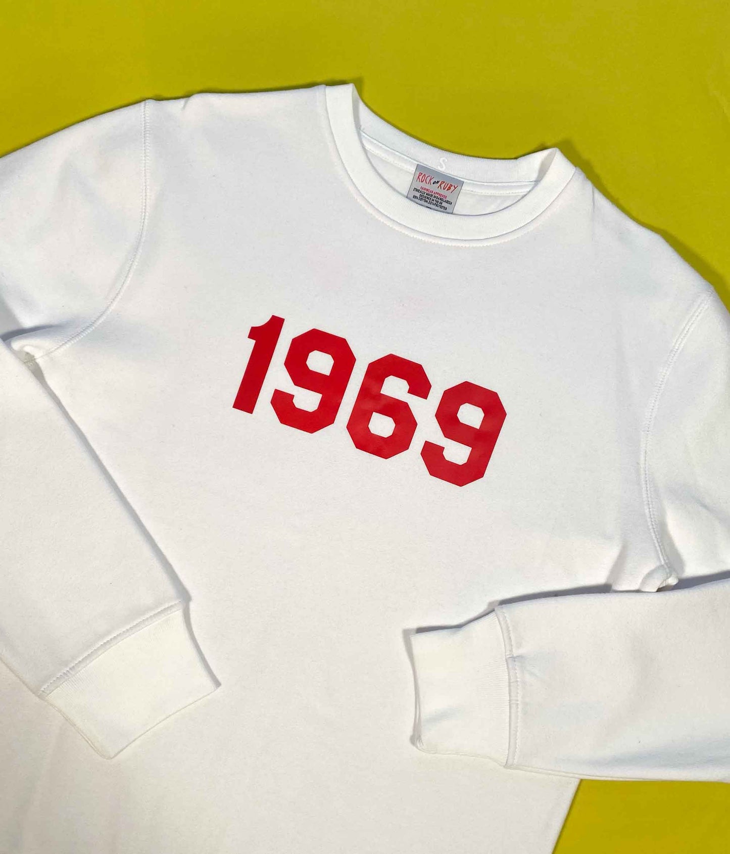 S White 1969 Year Sweatshirt SALE