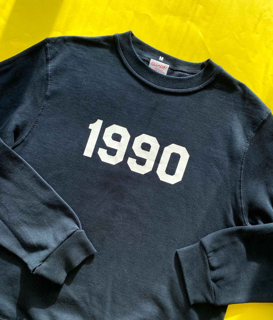 M Navy White 1990 Year Sweatshirt SALE