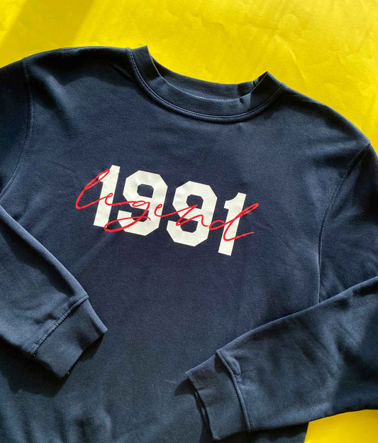 L Navy 1991 Legend Year sweatshirt SALE