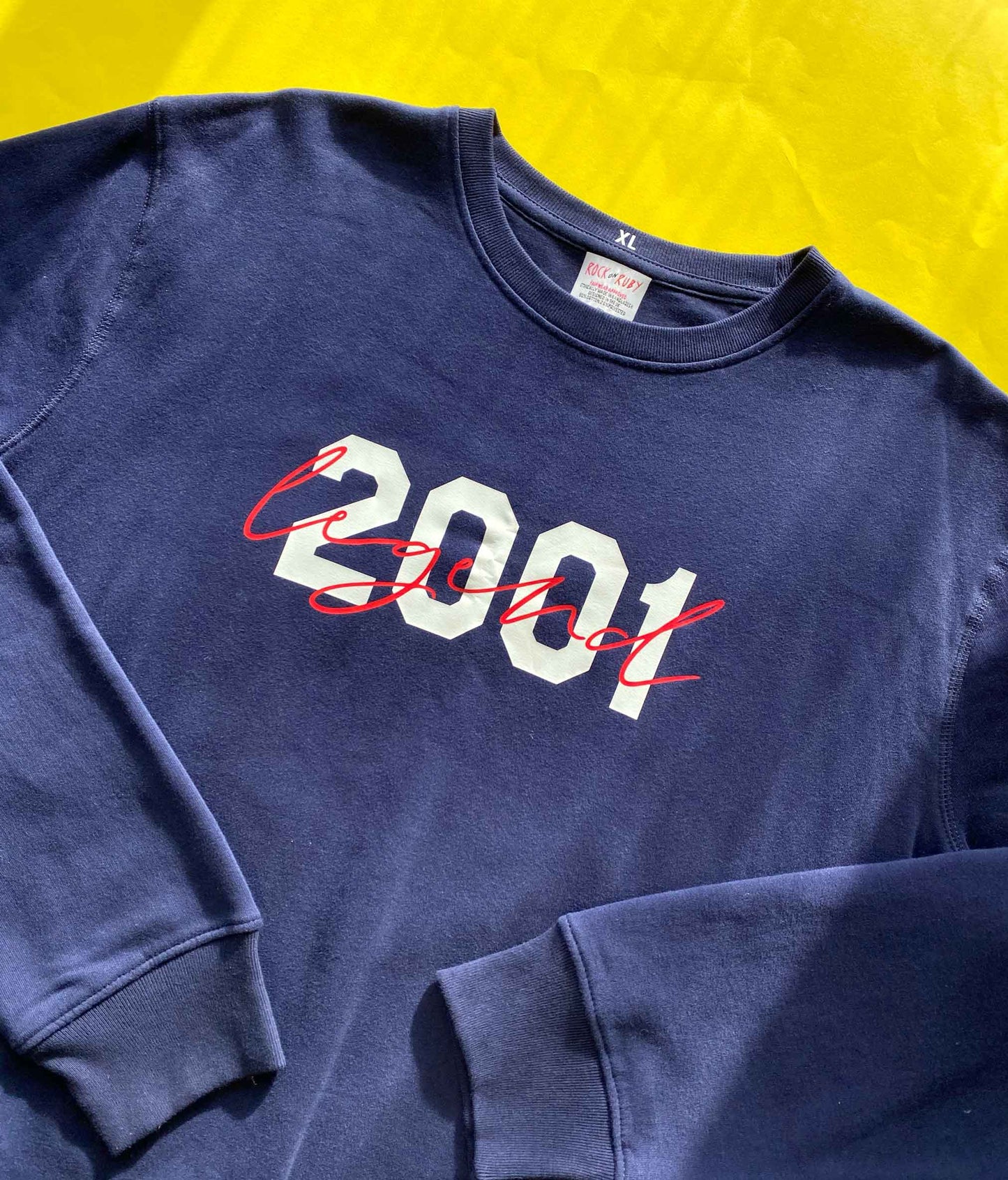 XL 2001 Navy Legend Year Sweatshirt SALE