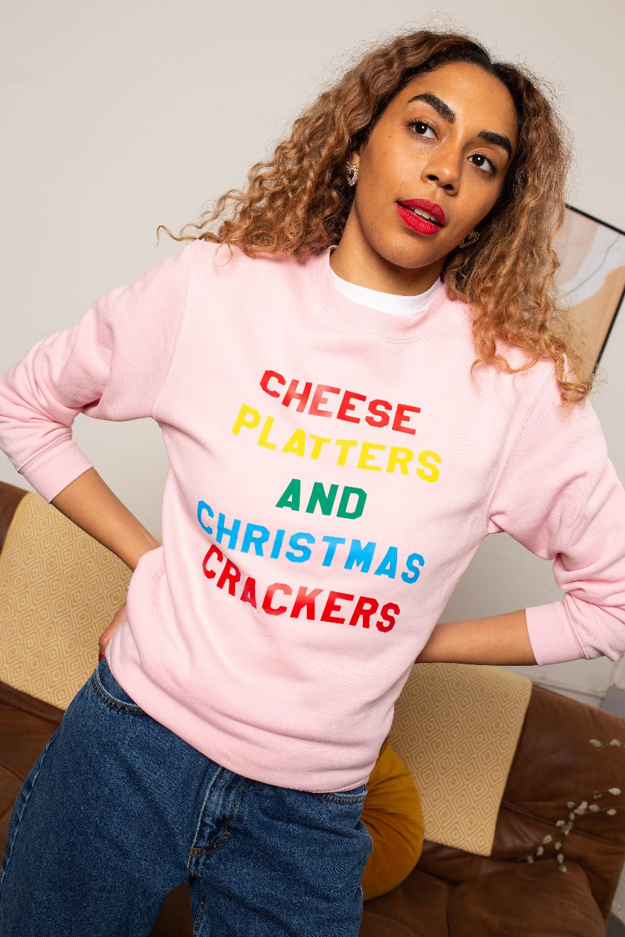 Cheese Platters and Christmas Crackers Christmas Jumper
