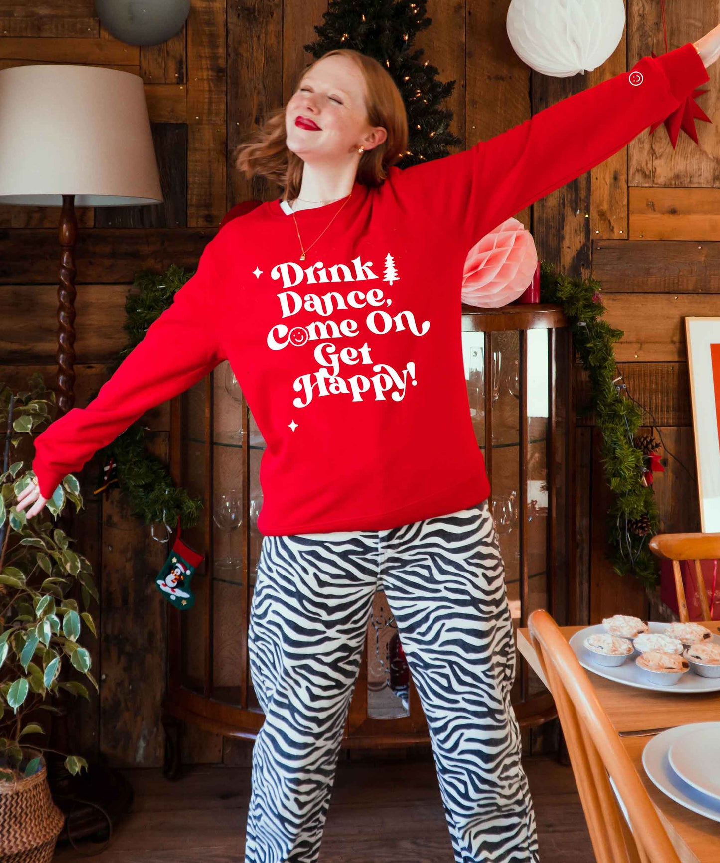 Drink Dance Come On Get Happy Christmas Jumper