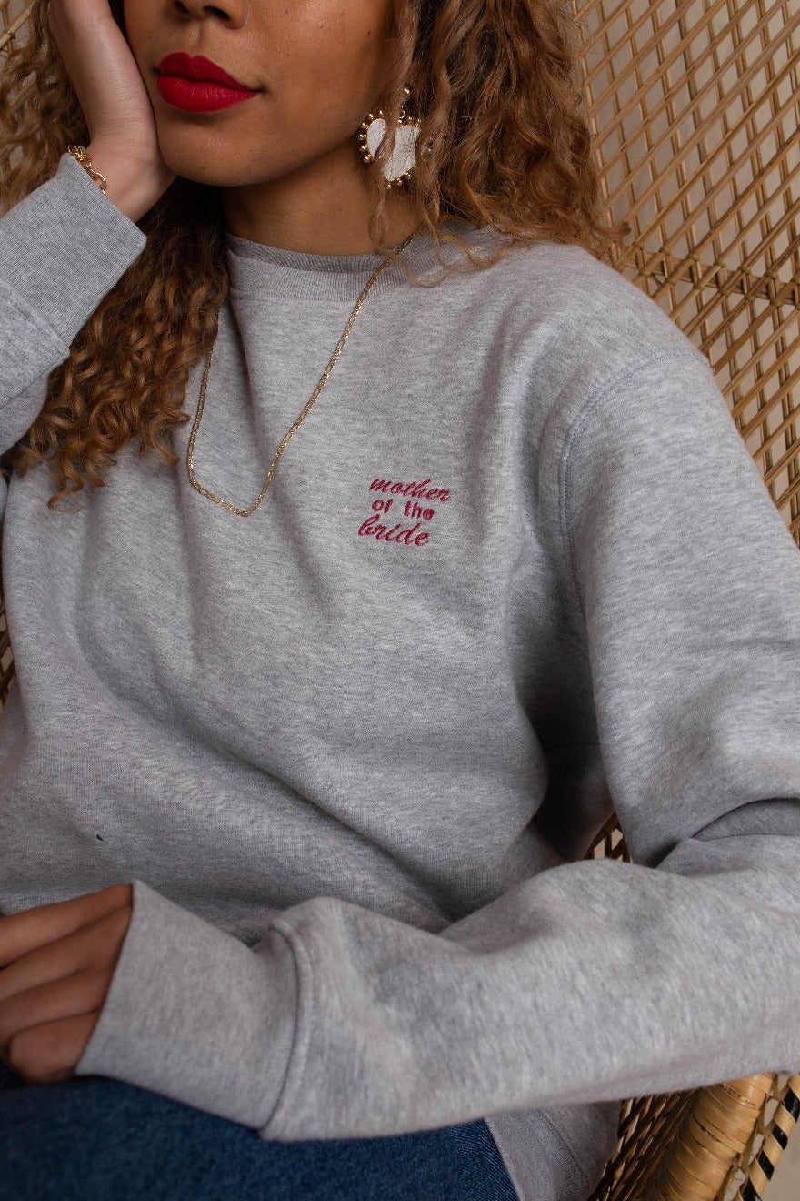 Mother of the bride embroidered sweatshirt