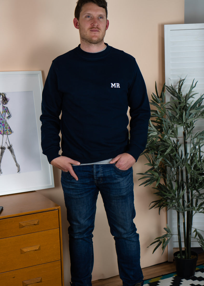Personalised 'Mr' Embroidered Wedding Sweatshirt