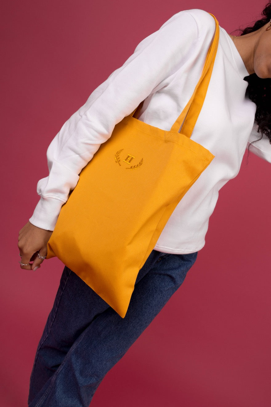 Embroidered Varsity Tote Bag