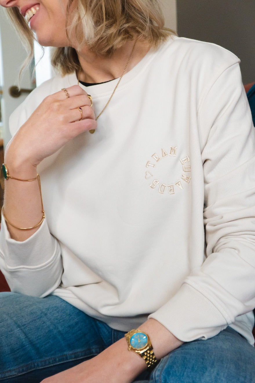 Embroidered Team Varsity Sweatshirt Set