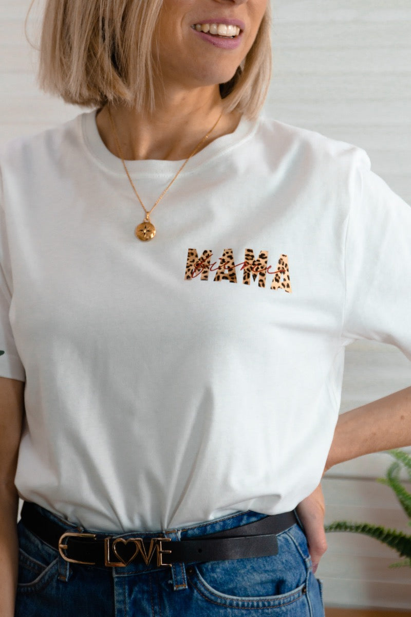 Personalised Mama Breast Pocket T shirt