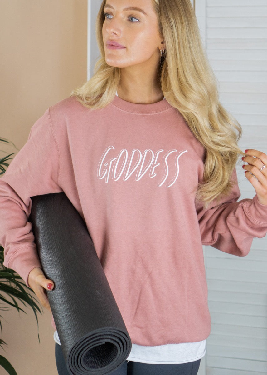 Goddess Yoga Slogan Sweatshirt