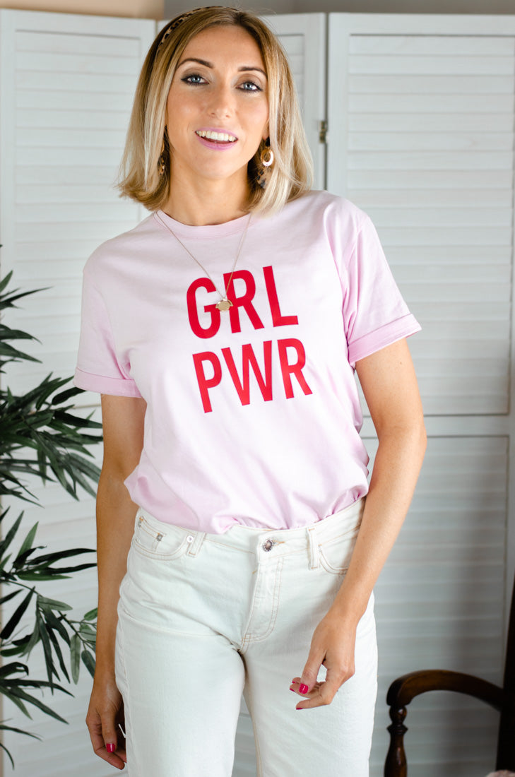 GRL PWR Slogan T Shirt