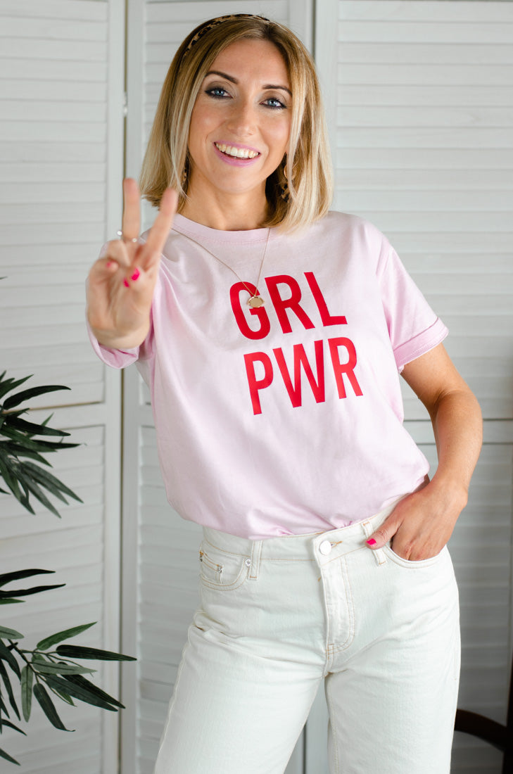 GRL PWR Slogan T Shirt