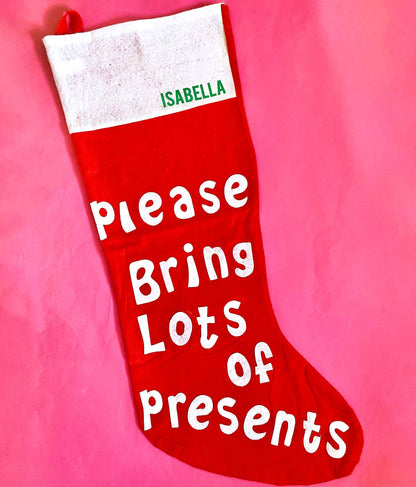 Isabella Personalised Giant Christmas Stocking SALE