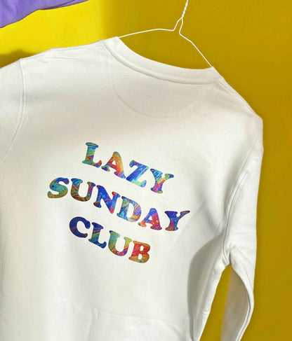 Lazy Sunday Club Slogan Sweatshirt