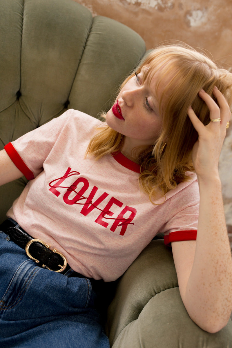 Lover Ringer Slogan T shirt