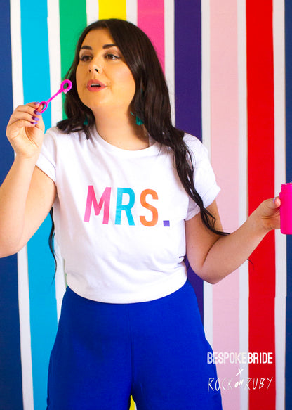 Rainbow Mrs T Shirt