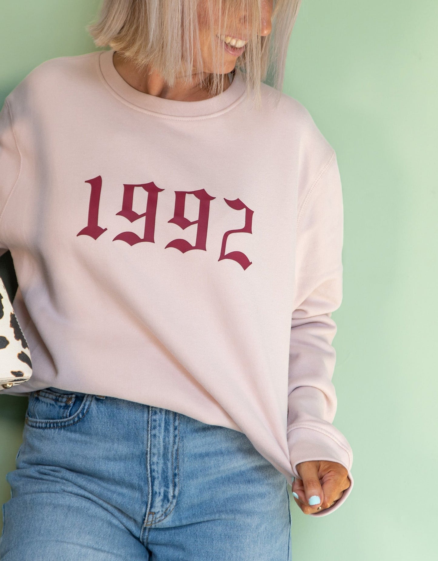 Old English Font personalised Year Sweatshirt