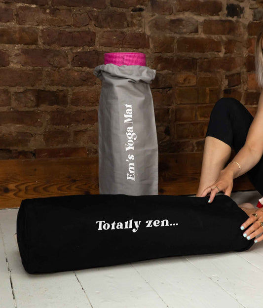 Personalised Slogan Yoga Mat Bag