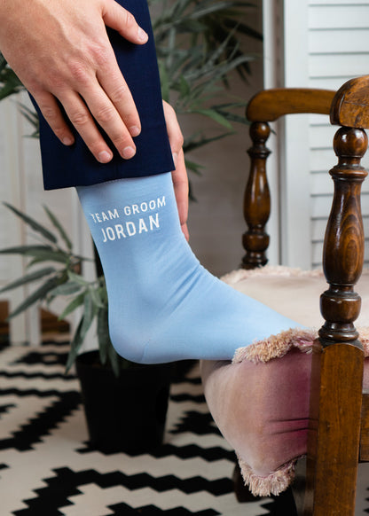 Personalised Team Groom Wedding Socks