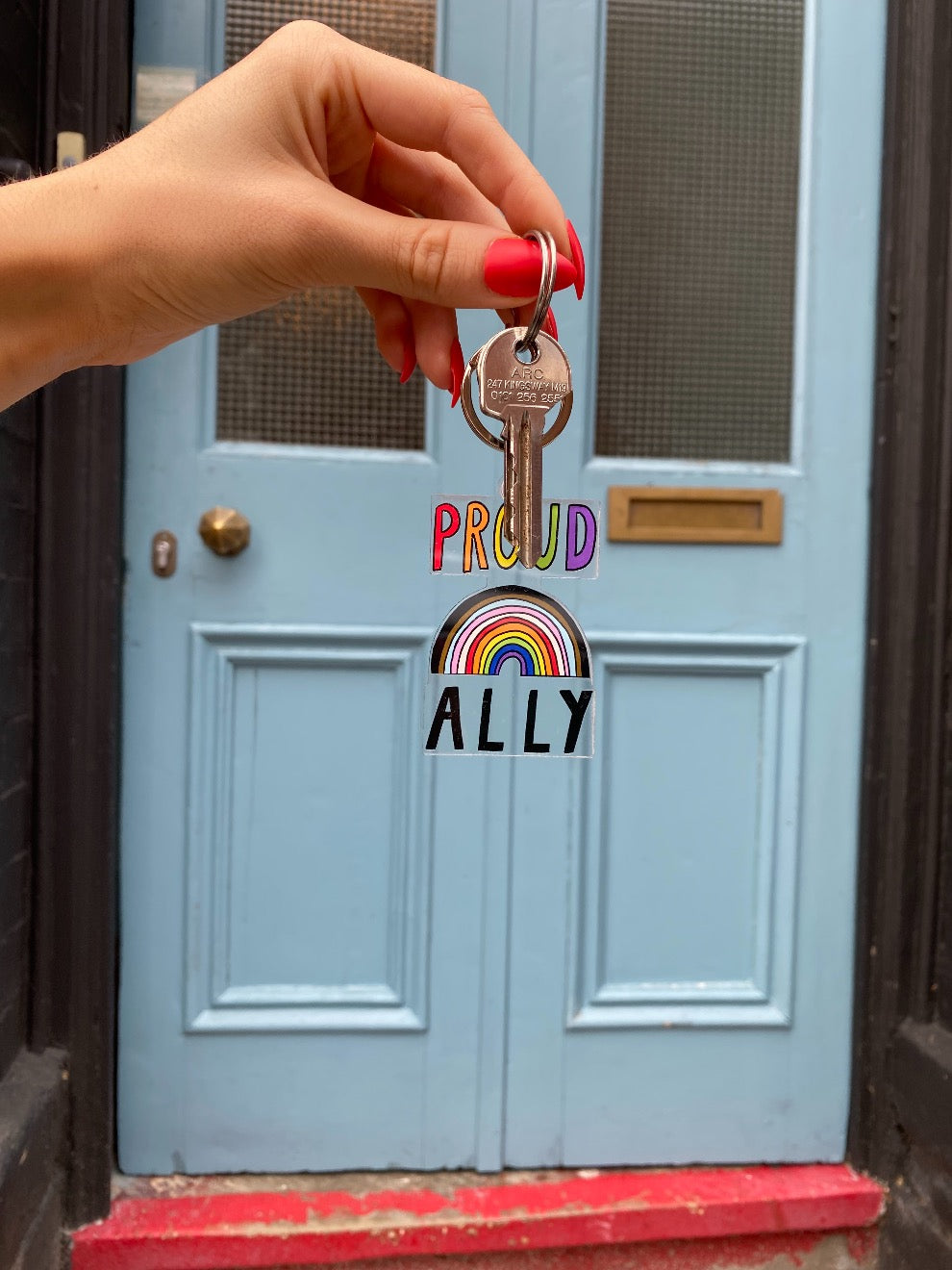 Proud Ally Rainbow Keyring