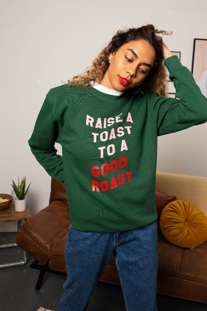 Raise a Toast to a Good Roast Christmas Jumper