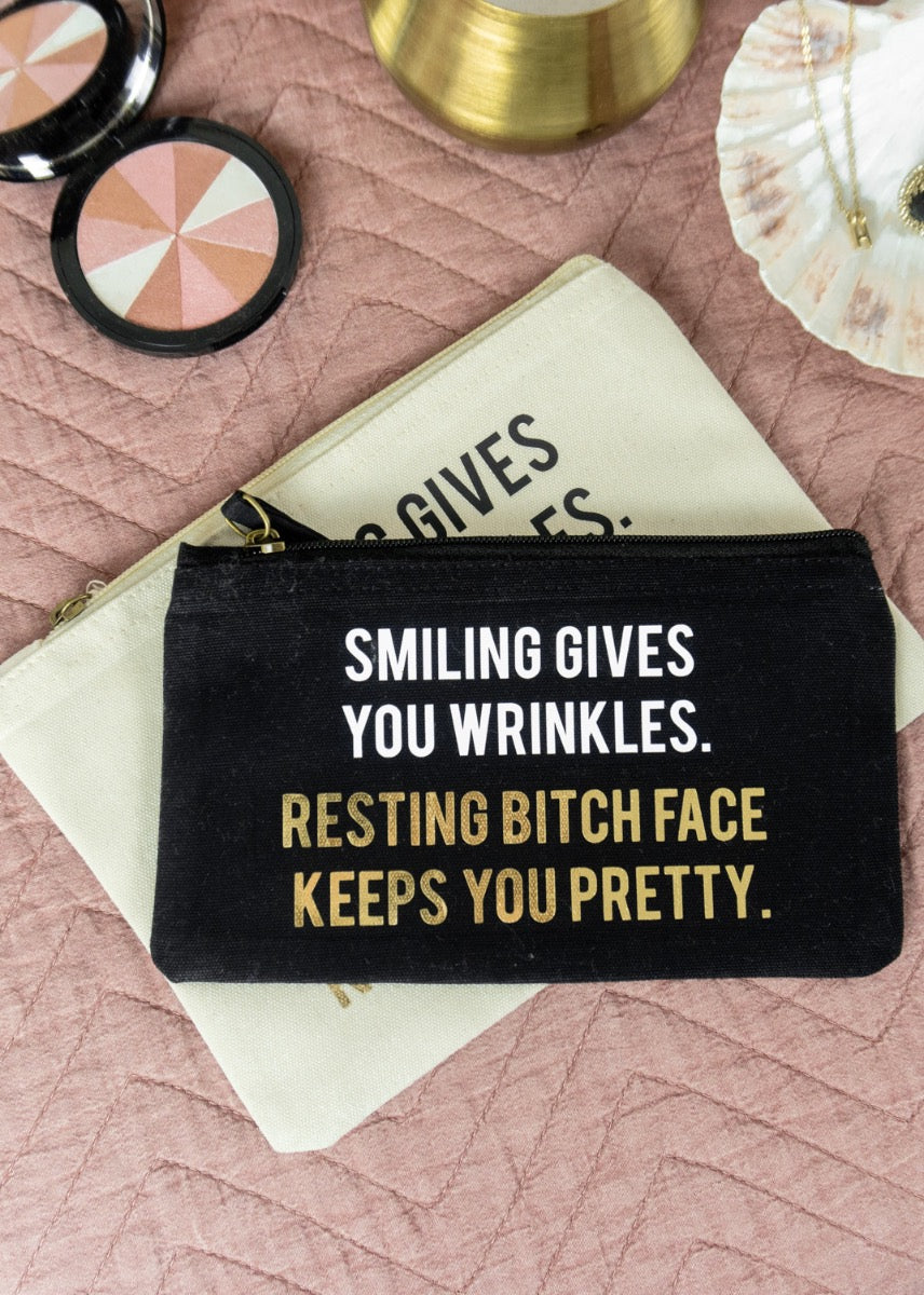 Resting Bitch Face Keeps you Pretty Make Up Bag