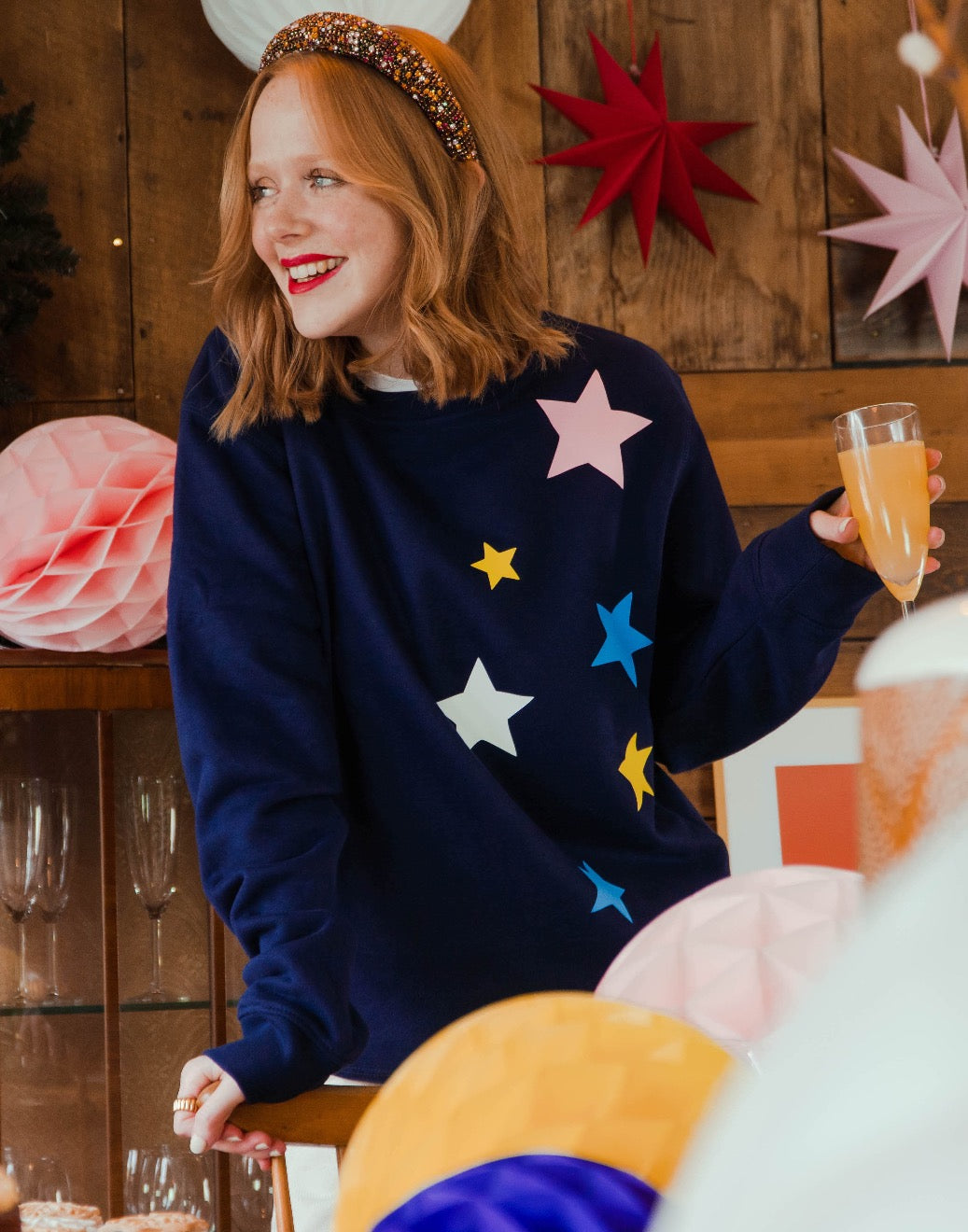 Personalised Multicolour Star Initials Sweatshirt
