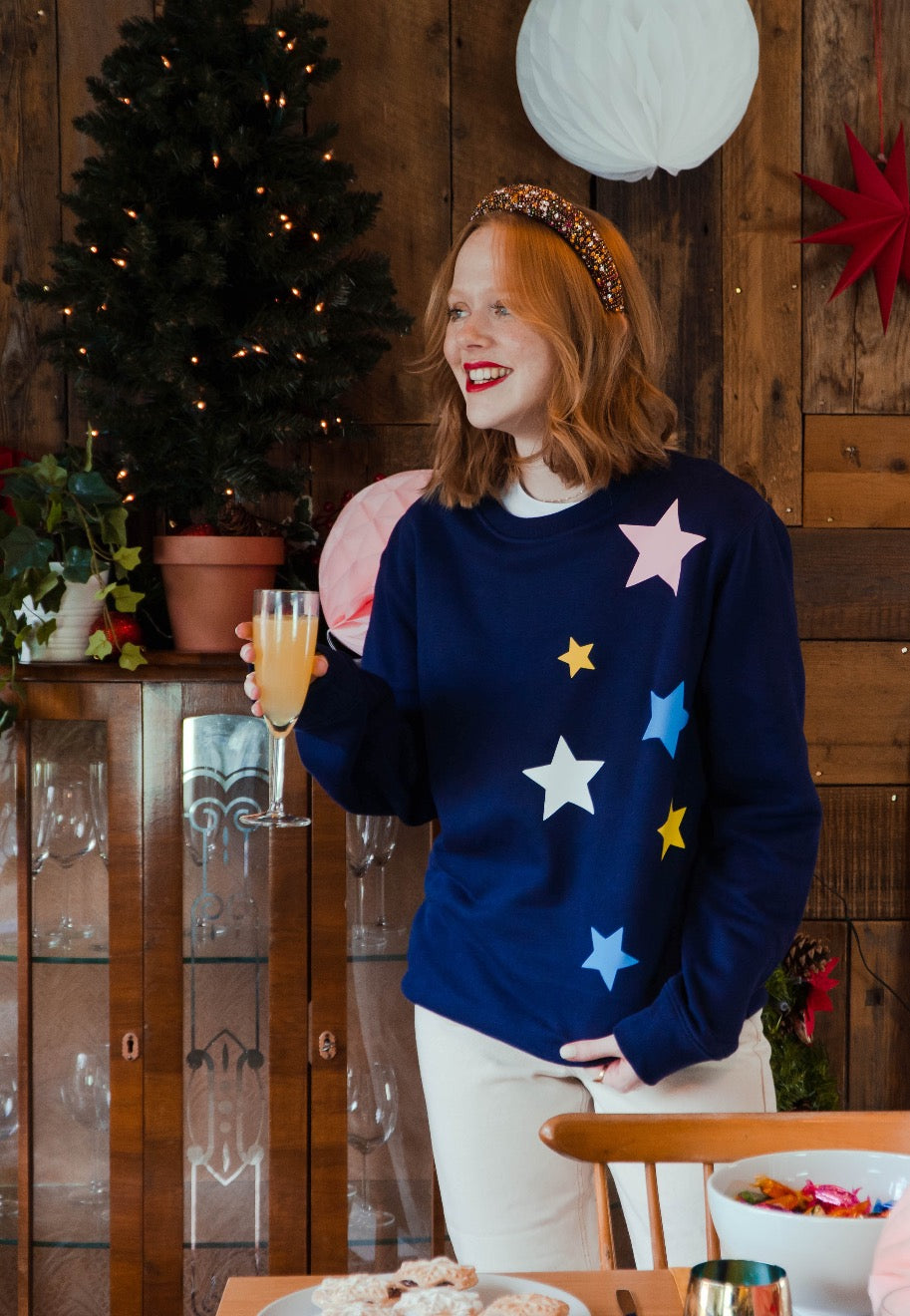 Personalised Multicolour Star Initials Sweatshirt