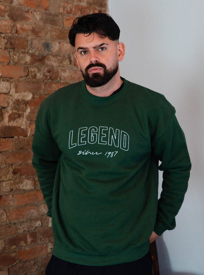 Personalised Legend Since Varsity Sweatshirt