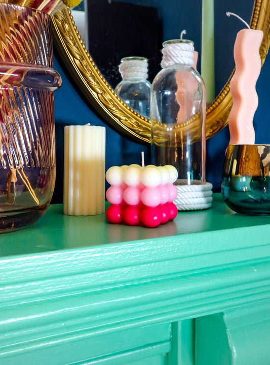 Ombre Bubble Cube Candle