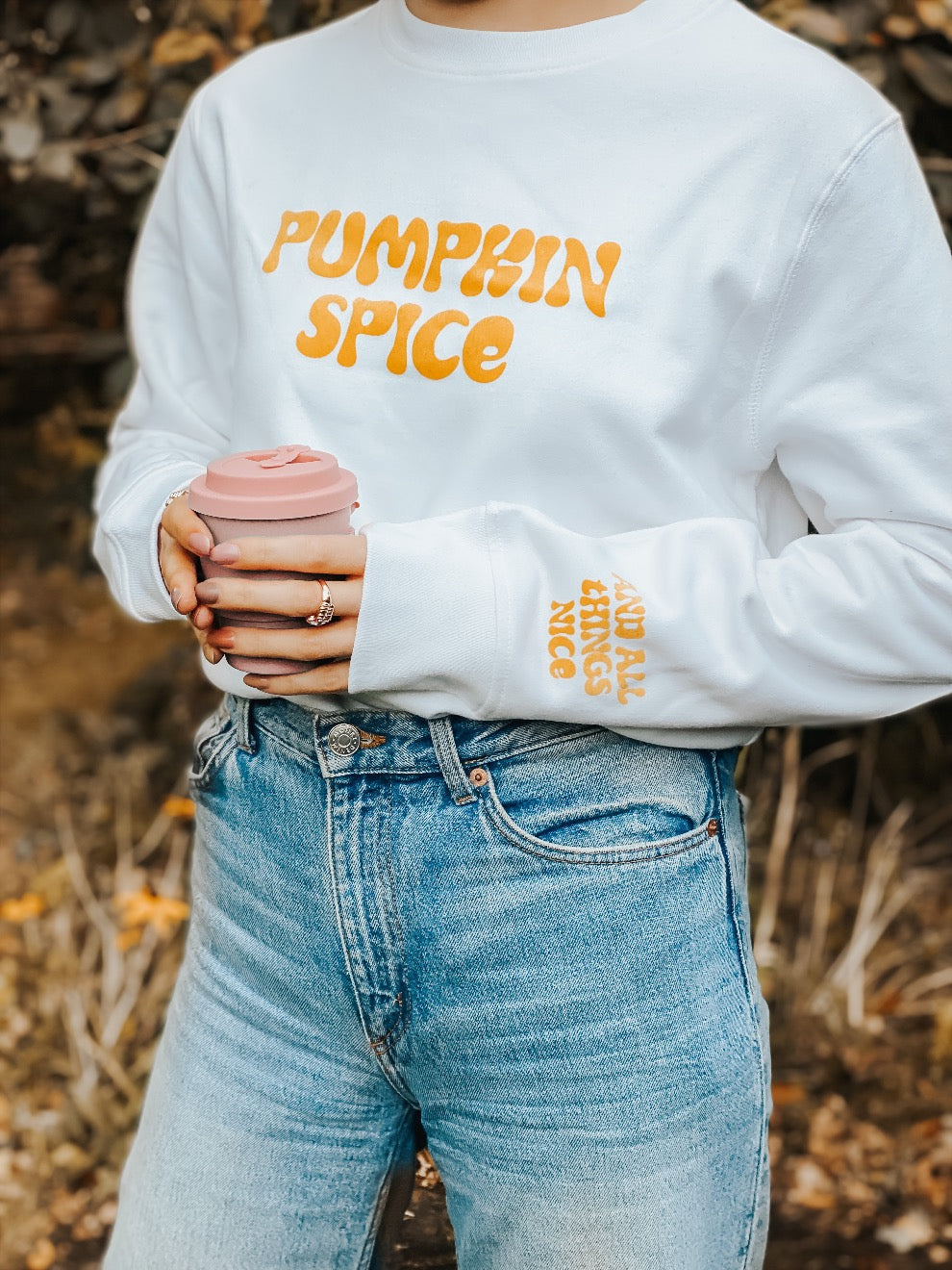 Pumpkin Spice Slogan Sweatshirt