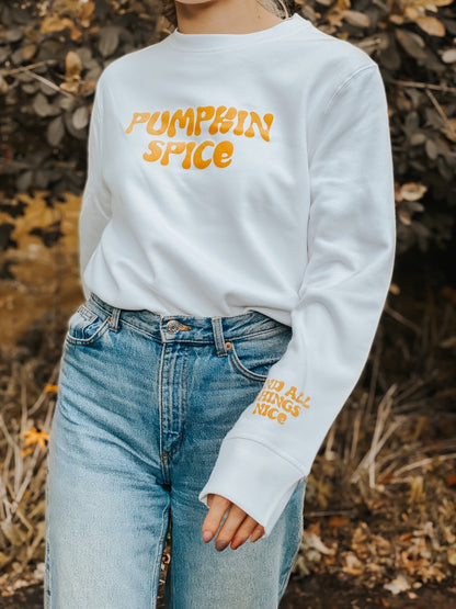 Pumpkin Spice Slogan Sweatshirt