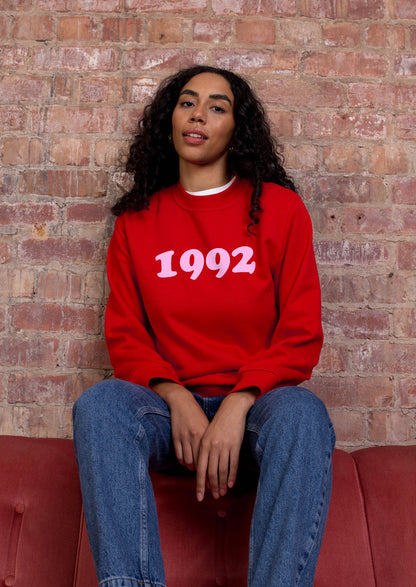 Retro Font Personalised Year Sweatshirt