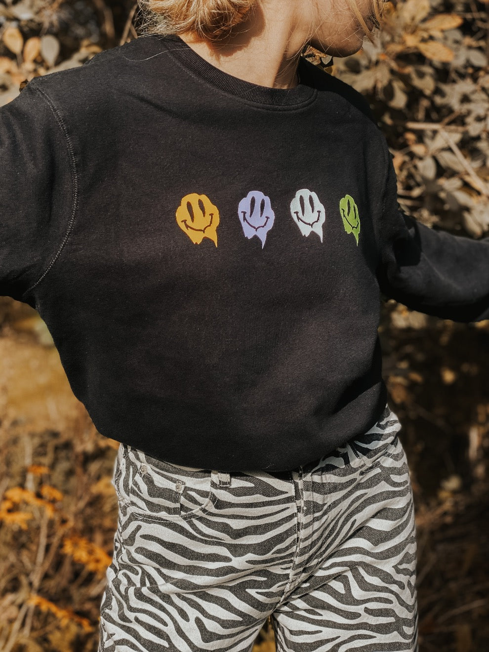 Spooky Smiley Faces Sweatshirt