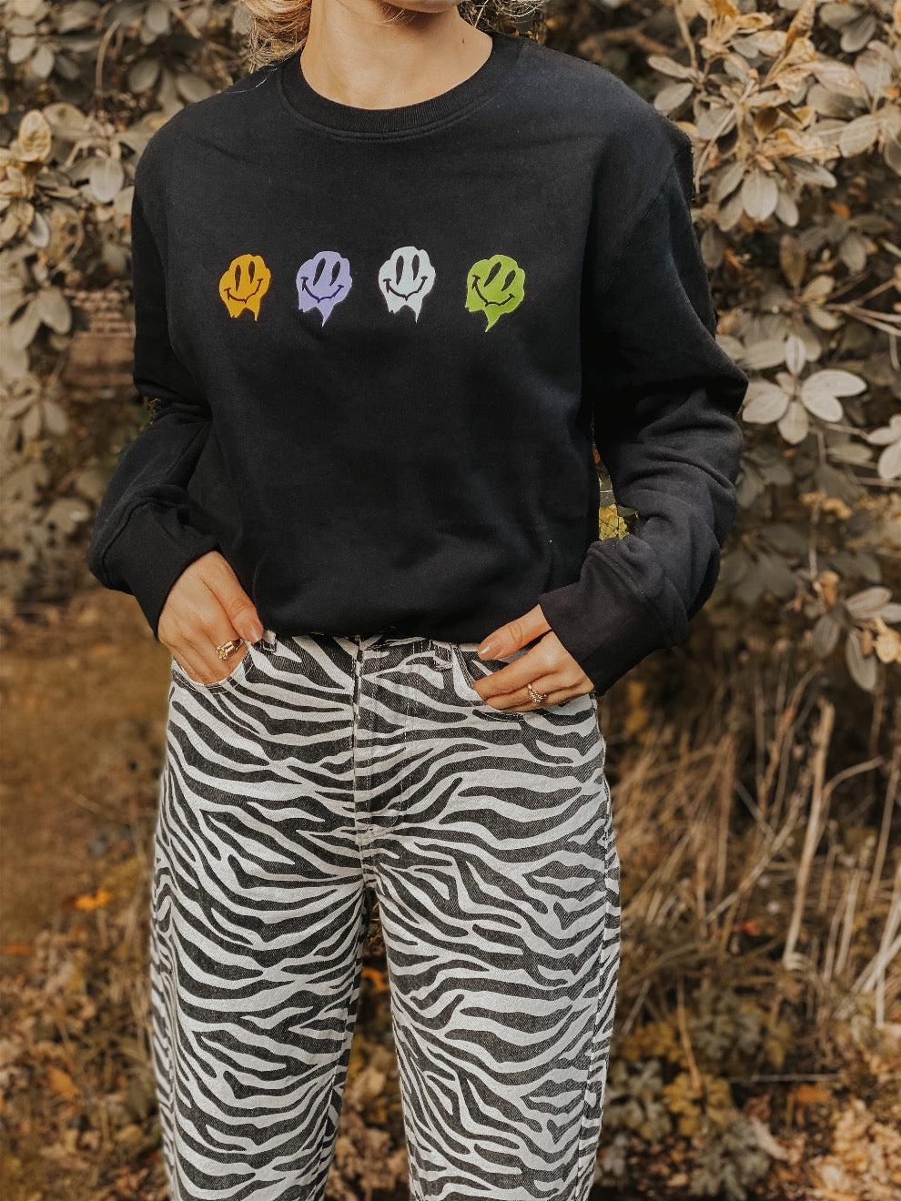 Spooky Smiley Faces Sweatshirt