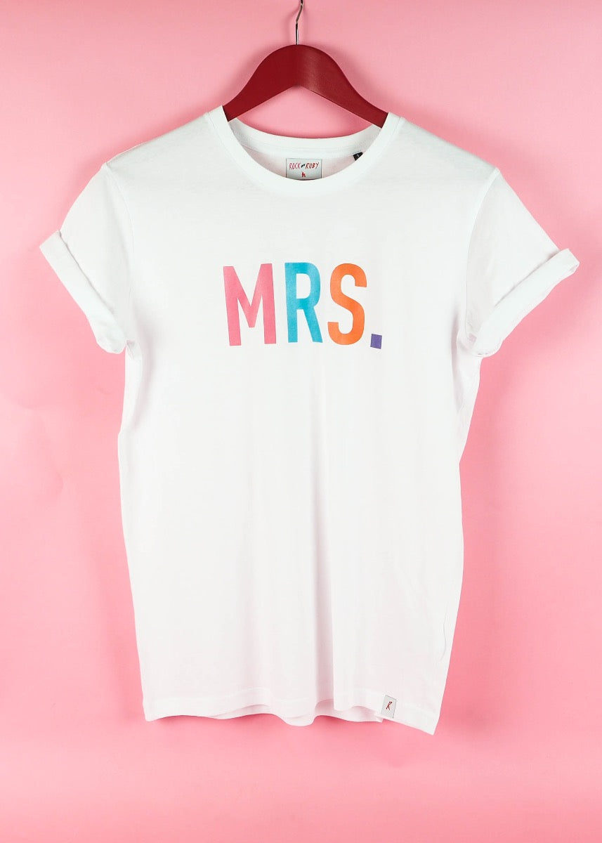 Rainbow Mrs T Shirt
