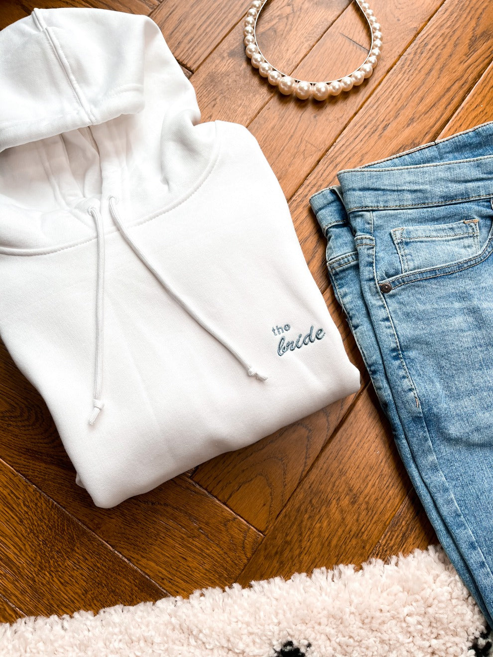 The Bride Personalised Embroidered Hoodie