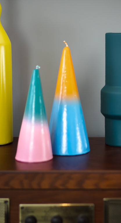 Two Tone Cone Candles