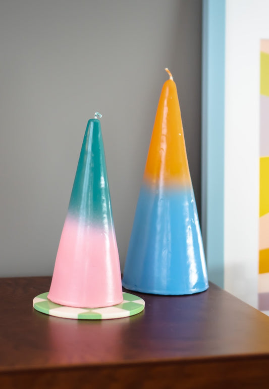 Two Tone Cone Candles